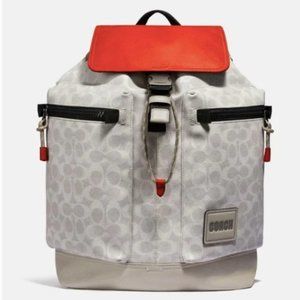 COACH BACKPACK Pacer Utility Backpack In Signature Canvas With Coach Patch